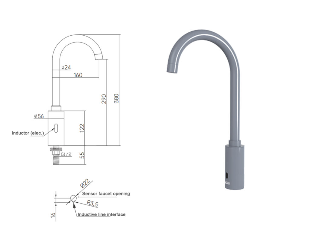 Laboratory sensor faucet