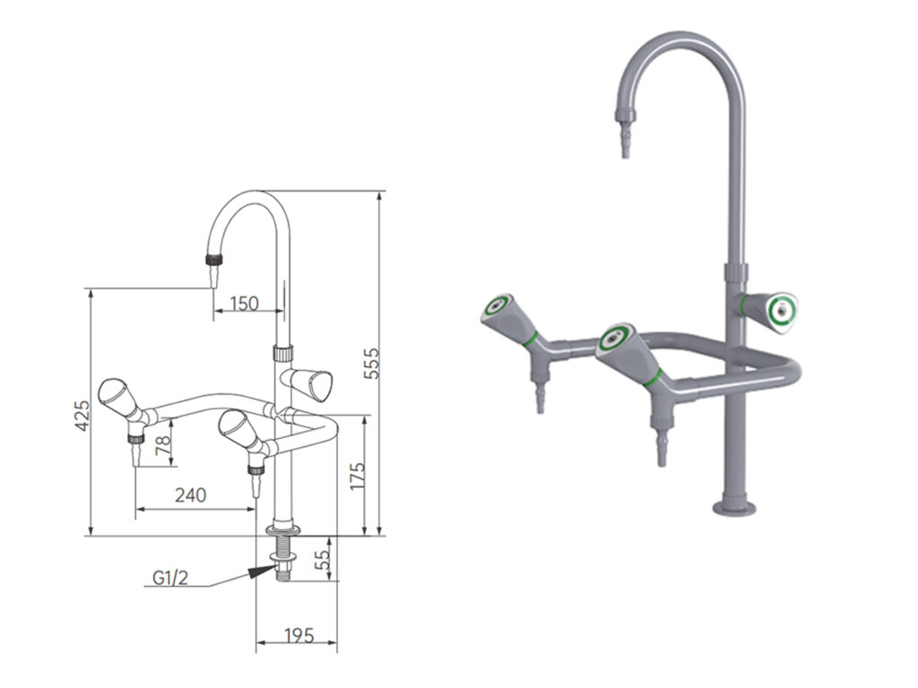 Laboratory Gooseneck Faucet
