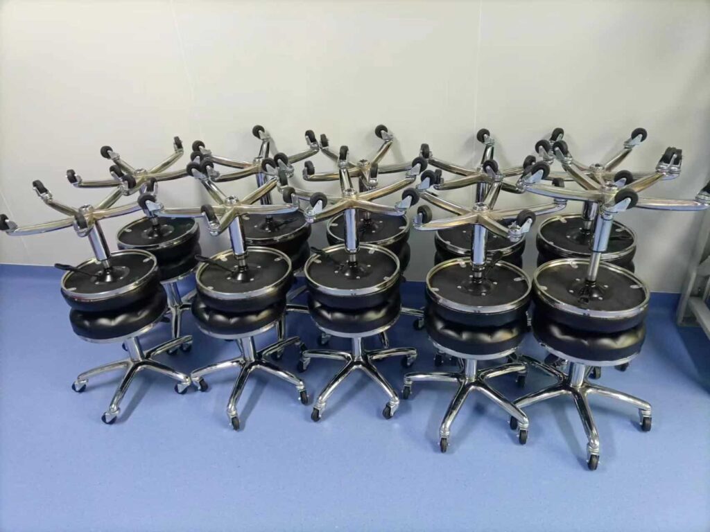 High quality round lab stool with wheels adjustable laboratory