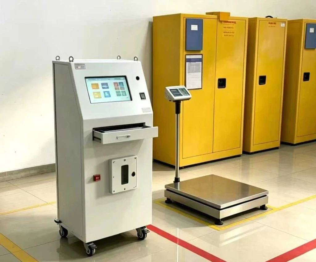 IoT intelligent hazardous chemical storage cabinet equipped with environmental monitoring display